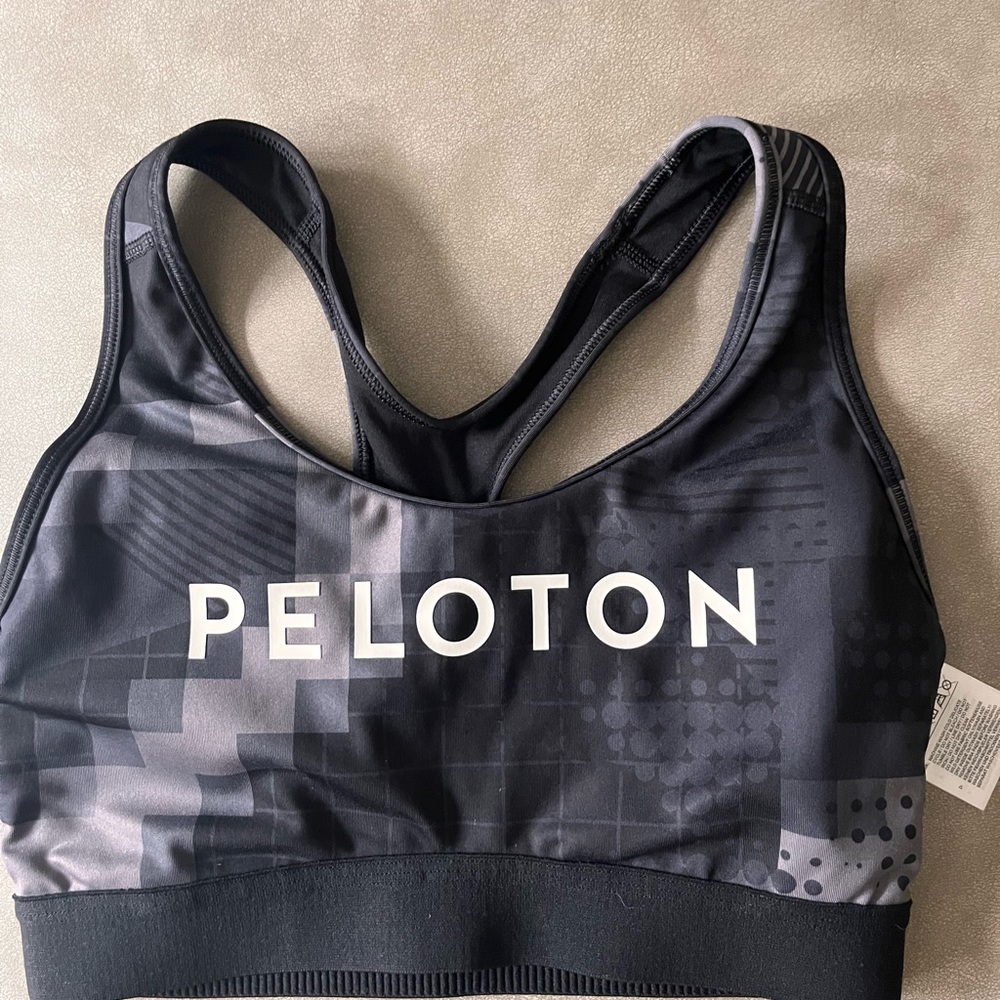 Peloton Charcoal Racerback Sports Bra